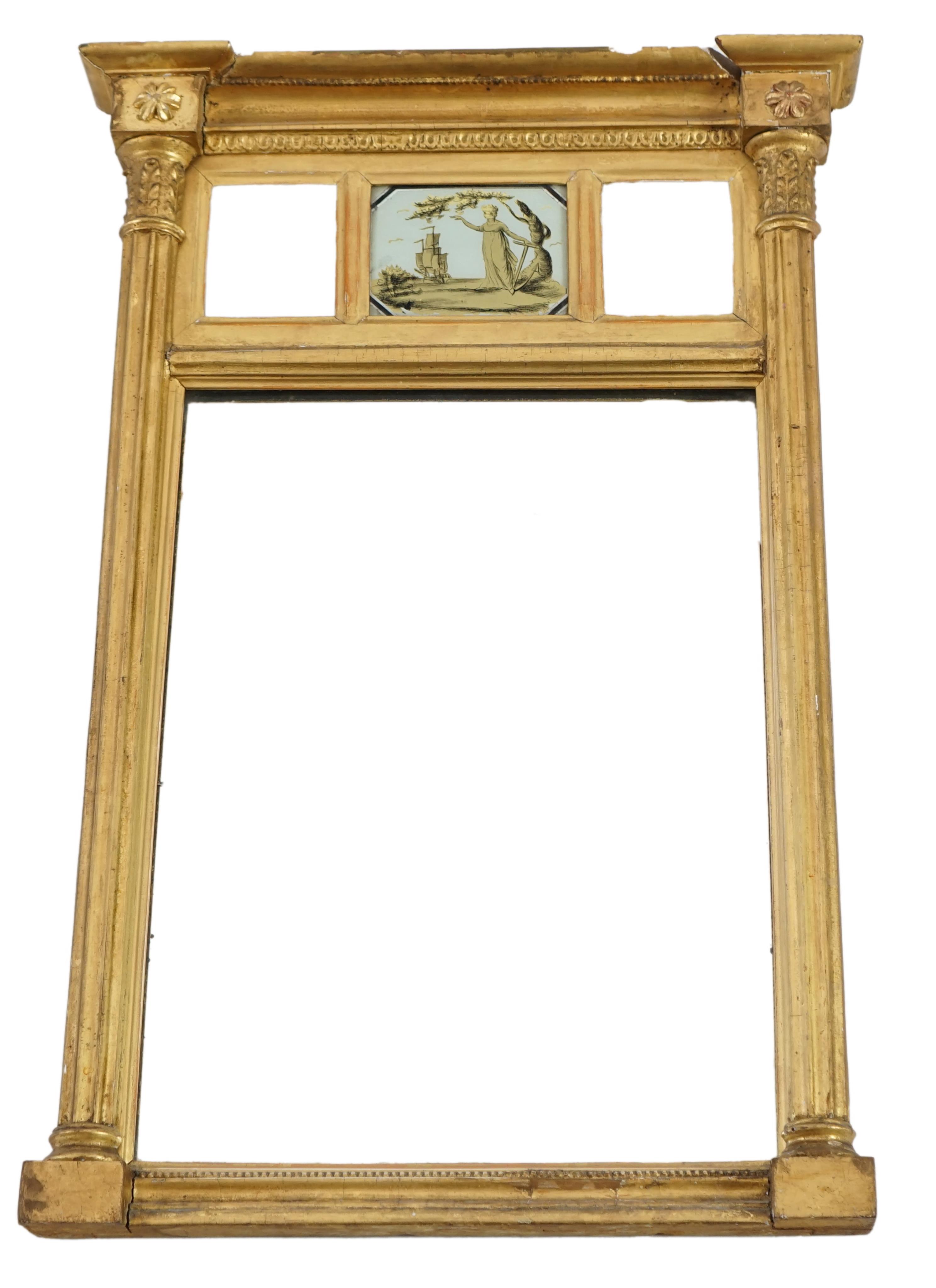 A Regency giltwood and gesso pier glass